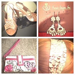 💝Shoes, Earrings, Wristlet, & Headband Bundle💝