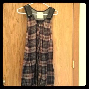 Free People "We The Free" Plaid Sleeveless Dress