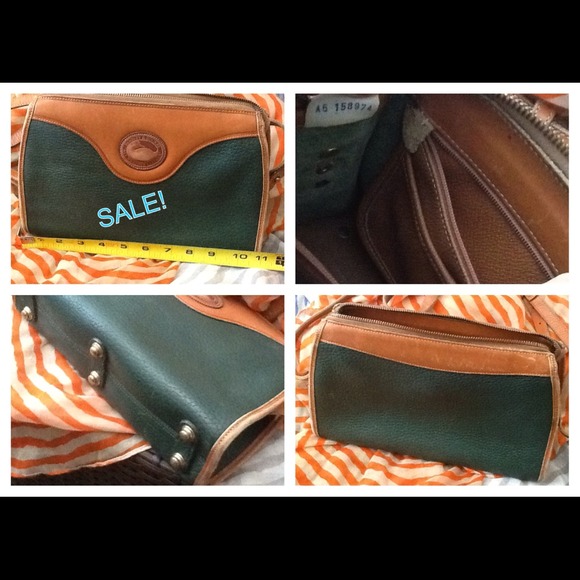 41-Vintage Green and Tan Dooney & Bourke crossbody - Picture 2 of 3