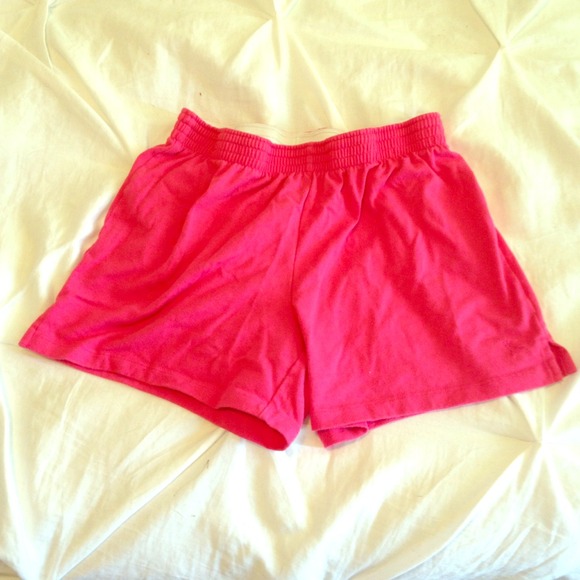Hot pink work out shorts