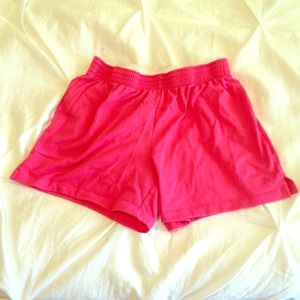 Hot pink work out shorts