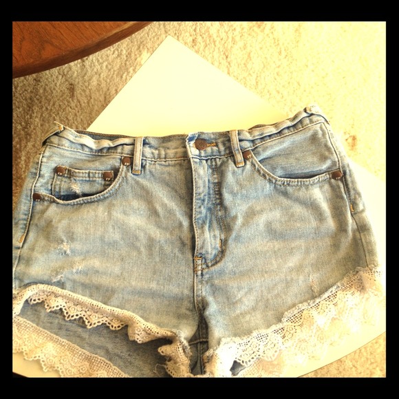 Free People denim shorts