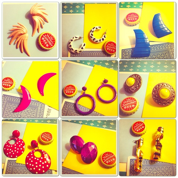 Over the top 80's earrings