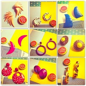 Over the top 80's earrings