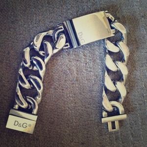 SOLD!! Authentic Silver D & G Men's Bracelet