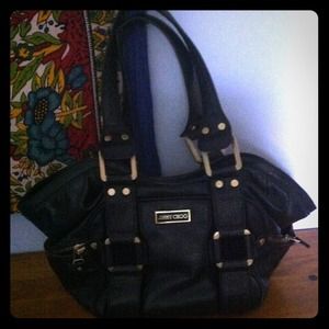 Black leather Jimmy Choo bag