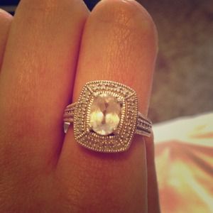 White Sapphire Cocktail Ring