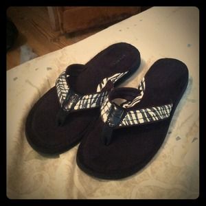 Zebra flip flop type sandal