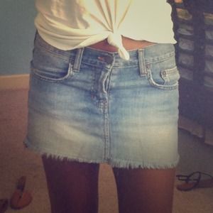 jean skirt!!