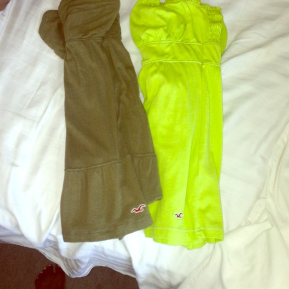 Two hollister strapless shirts