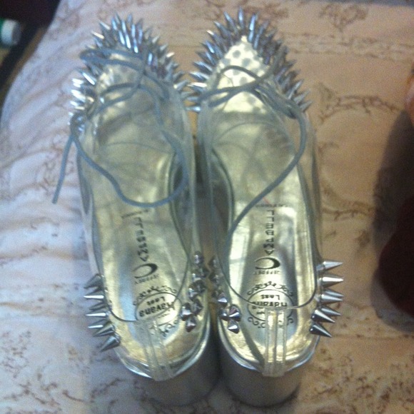 Sold ! Never Worn Jeffrey Campbell Stinger Clear
