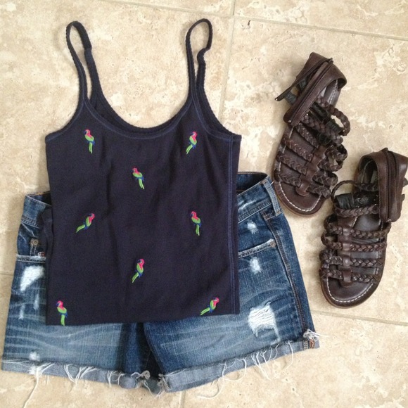 Hollister parrot tank top