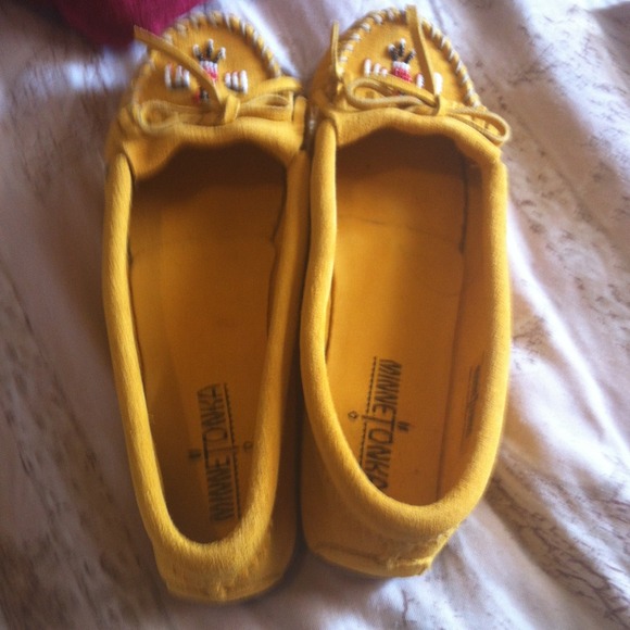 Yellow Minnetonka Moccasins