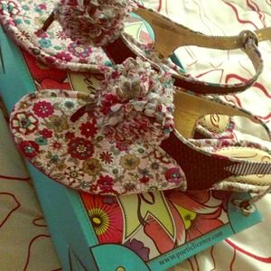 Brand new sling back floral sandals