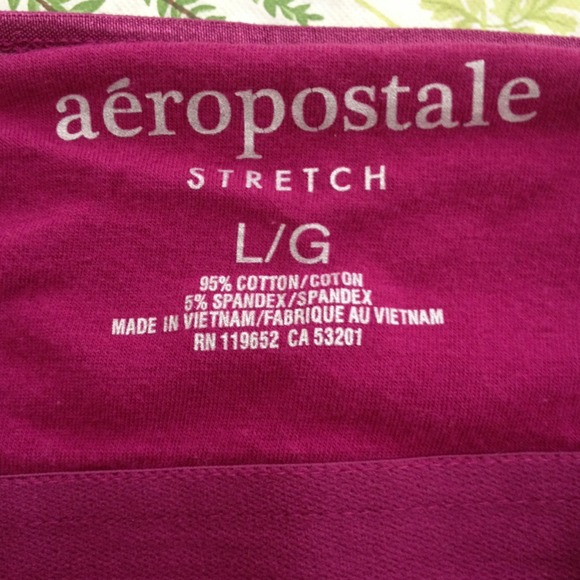 Pink and white striped Aeropostale camisole. (LG) - Picture 3 of 3