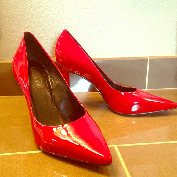 Gianni Bini red patent heels