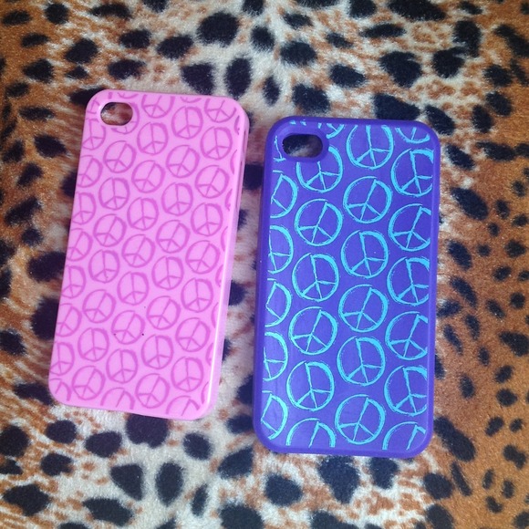 iPhone 4/4s peace sign case bundle - Picture 1 of 1