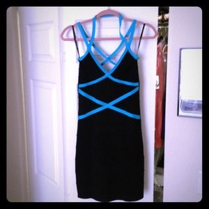 2bebe tight black dress