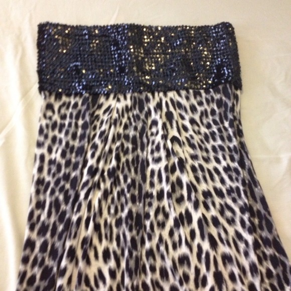 Tube top animal print dress
