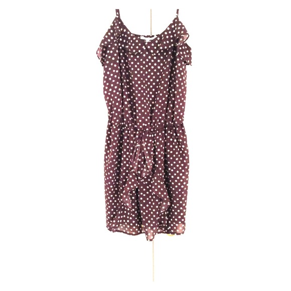 Polka dot brown dress M