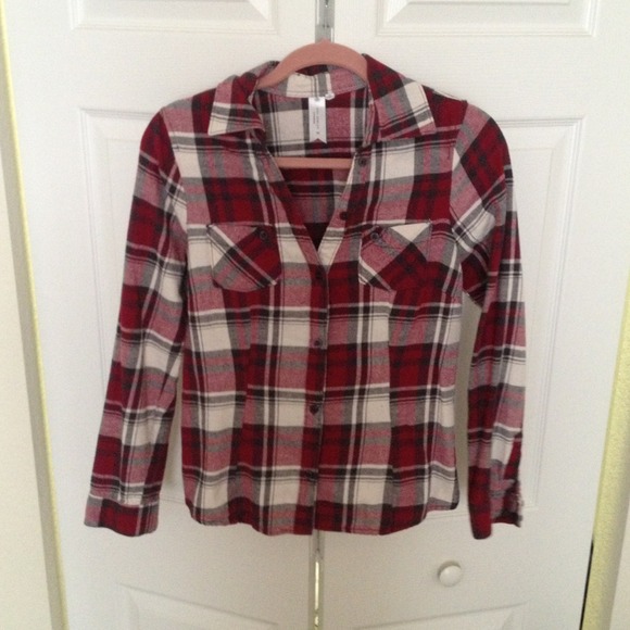Plaid button down shirt