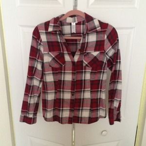 Plaid button down shirt