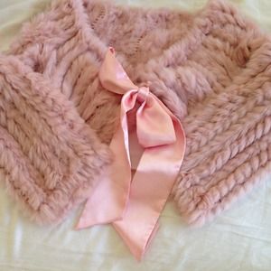 Rabbit fur shrug