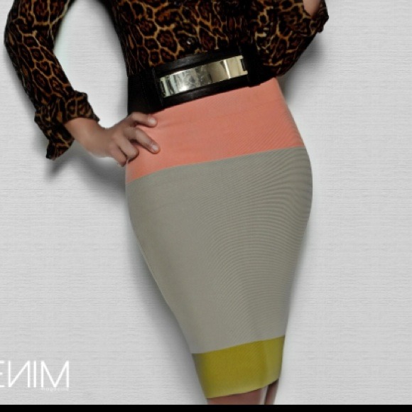 BCBGMaxAzria Dresses & Skirts - BCBG Scarlett color block skirt