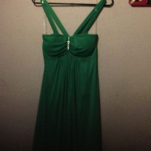 Pretty Windsor turquoise chiffon dress, size 3/4