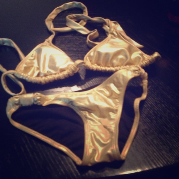 NWOT gold swimsuit!