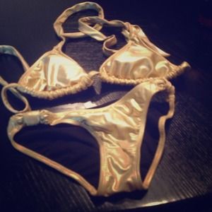 NWOT gold swimsuit!