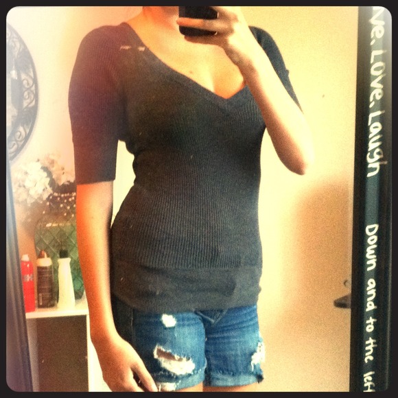 Gray VNeck Shirt
