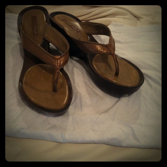 Thong Sandals with wedge heels