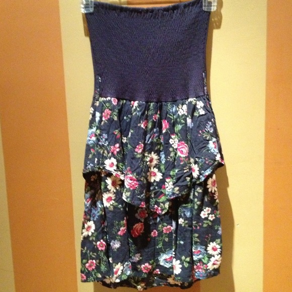 Navy blue floral dress - Picture 2 of 4