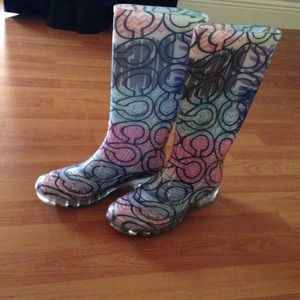Coach rain boots...only used once!