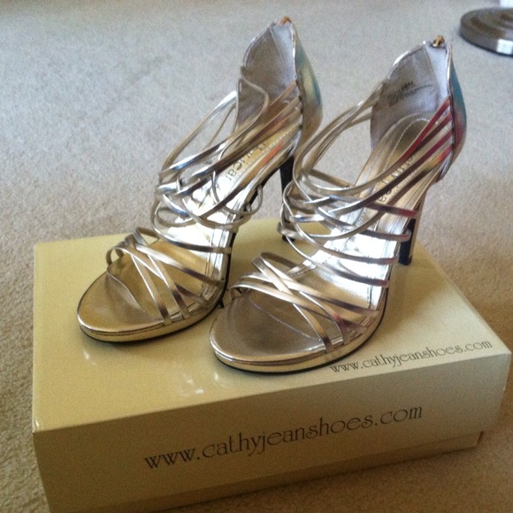 Gold Strappy Heels - Picture 2 of 2