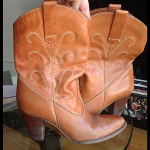 Vintage leather cowboy boots