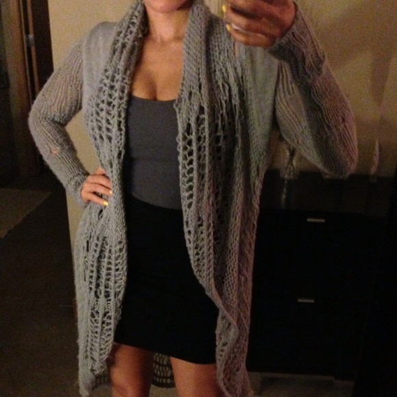 🚫Bundled! 🚫Long Heather Grey Gray Knit Long - Picture 4 of 4