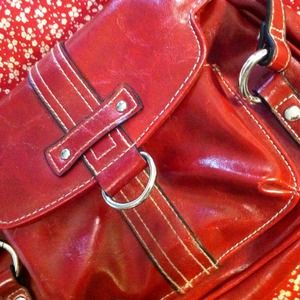 *****SOLD***** Cranberry Leather Purse!