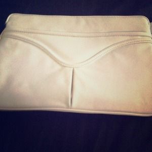 White clutch purse.