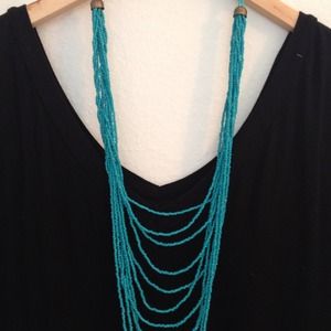 Teal necklace.