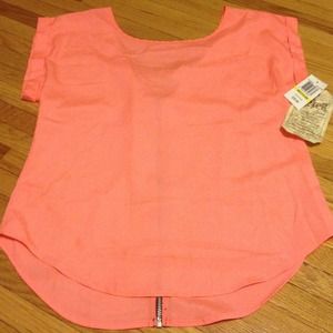 Neon zip-back top