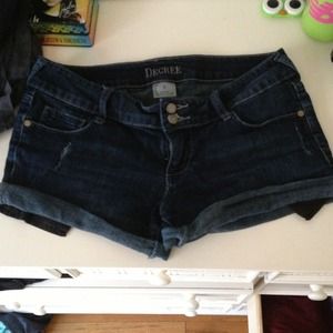 Dark jean cutoff shorts