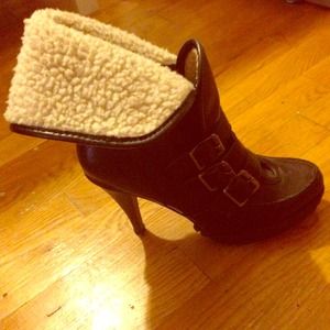 Booties with a sheep attached flap