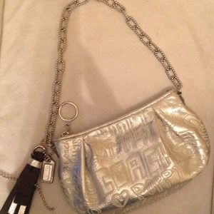 SOLD!!! Amazeballs Unique Silver Coach Purse