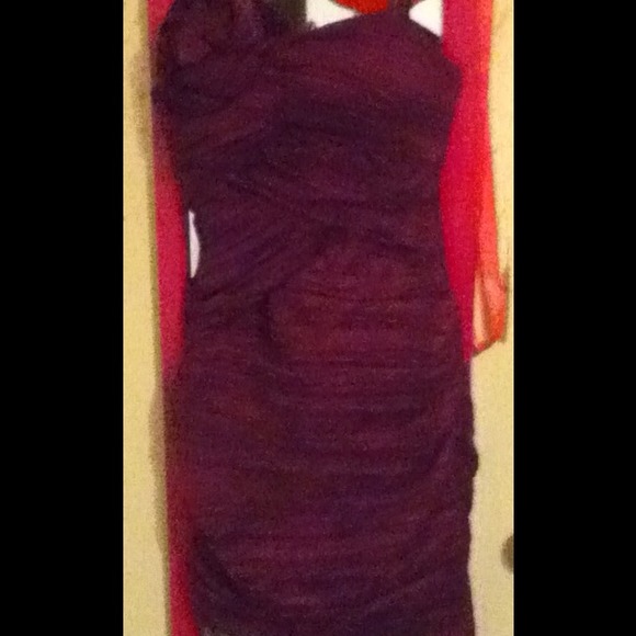 Plum colored cocktail dress