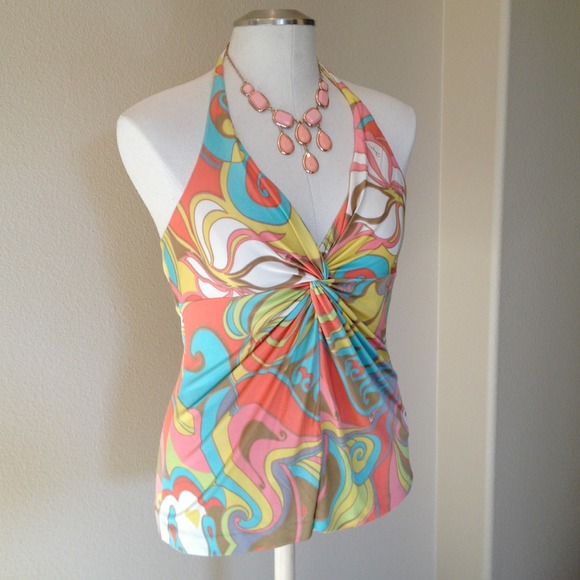 Silk Trina Turk Halter Top