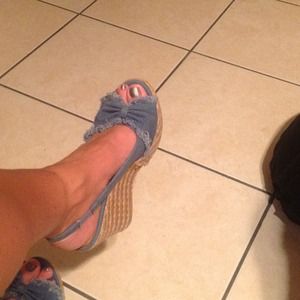 Denim summer sandals