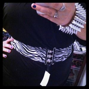 Zebra stretchy belt