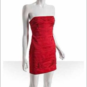 ✋❌ SOLD ON EBAY ❌✋Bcbgmaxazria Strapless red dress
